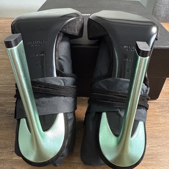 Saint Laurent Paris Women's Paz 105 Ankle Tie High Heel Sandals Size EU 41 - Picture 9 of 9